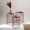 Rustic Charm Wire Nesting Stools–Set of 3 Multi-Use Accent Seats